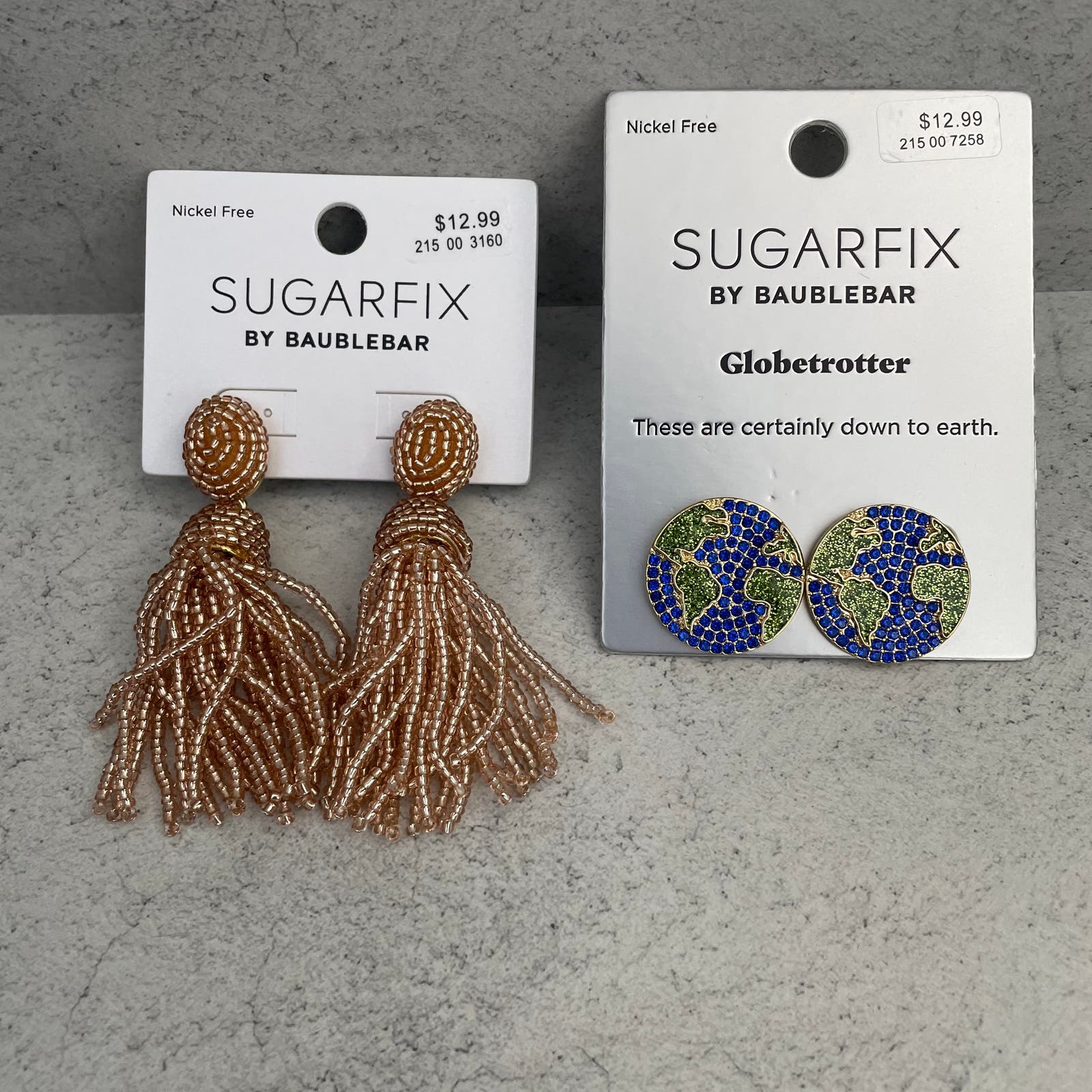 Sugarfix By Baublebar Earrings 2 Pairs - Rose Gold Bead Tassels Globetrotter 19$